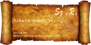 Szkala Román névjegykártya